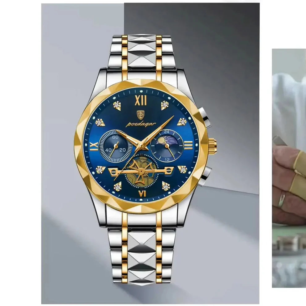 Original Chronograph Waterproof Luminous Quartz Stainless Steel Watches