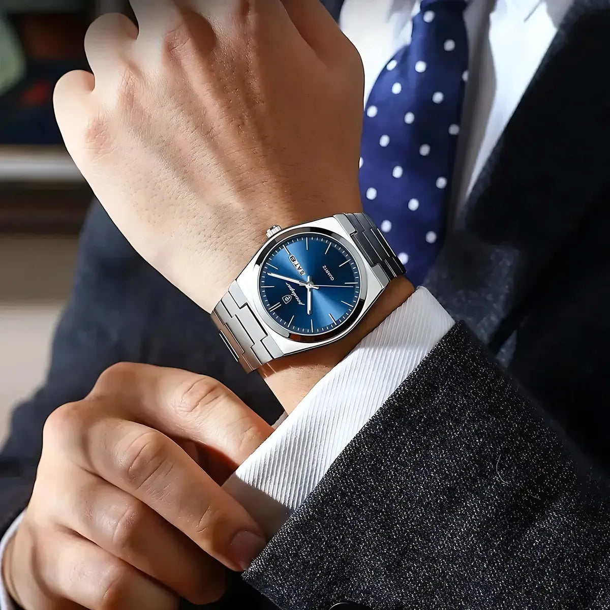 SilverLuxury Quartz Watch For Men