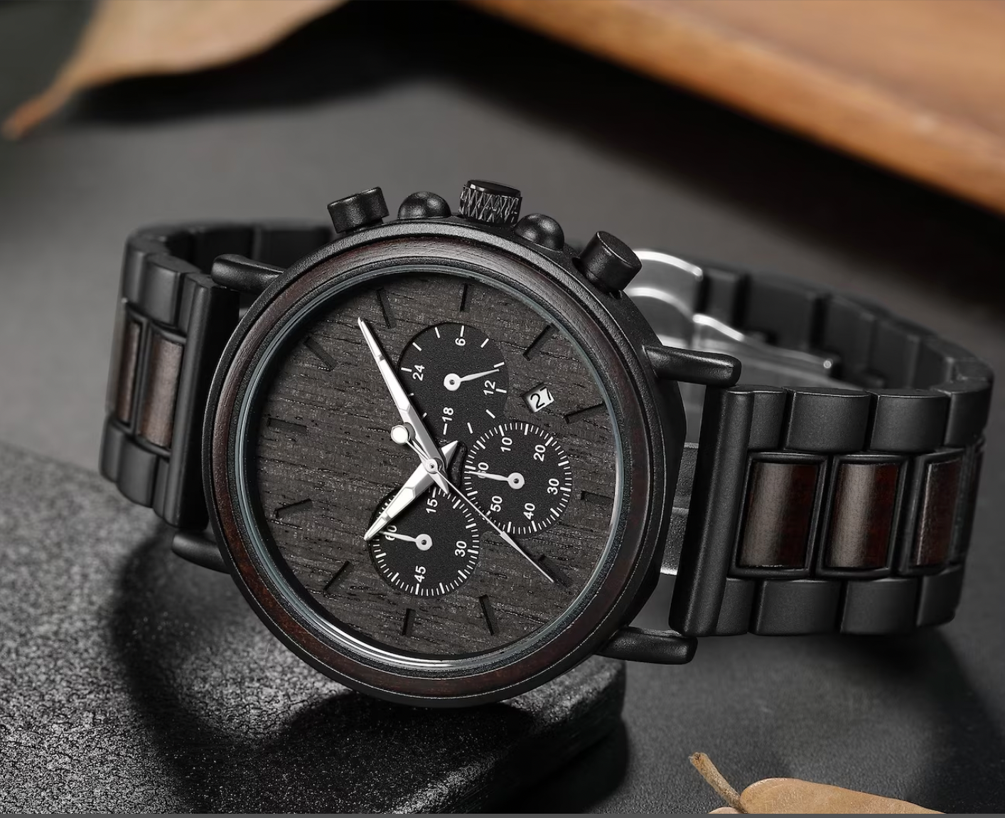 Wood Watch Anniversary gift for man, Man Anniversary Gift, Personalized Wood Watch Man, Engraved Watch Groom Gift