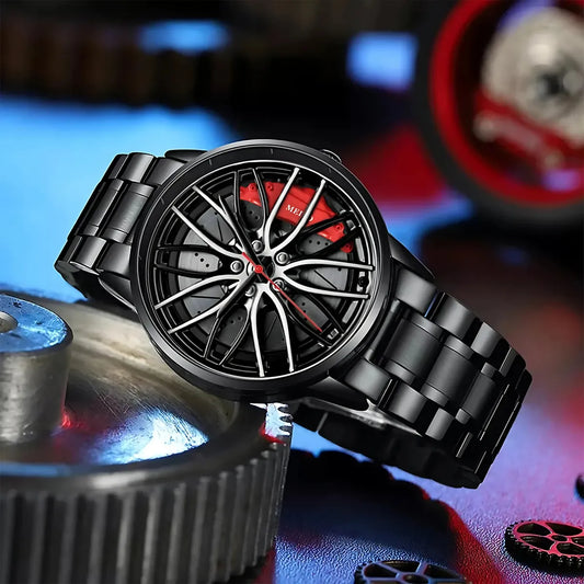 Black Stable Wheels Creative Watch For Men